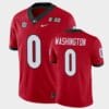 Georgia Bulldogs Washington Jersey #0 Red 2021 National Champions Game