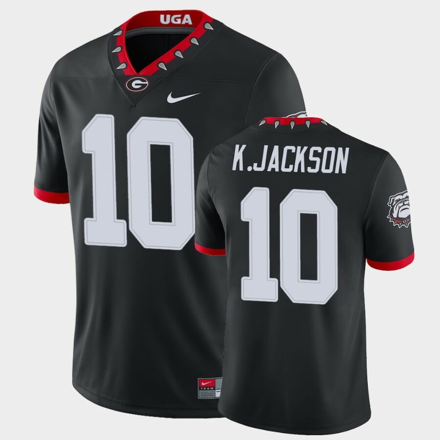 Georgia Bulldogs #10 Kearis Jackson Black College Football Alternate Game Jersey
