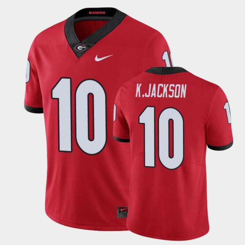 Georgia Bulldogs K.Jackson Jersey #10 Red Limited Football