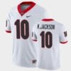 Georgia Bulldogs #10 Kearis Jackson White Game College Football Jersey