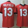 Georgia Bulldogs #13 Holyfield College Football Jersey Red