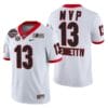 Georgia Bulldogs #13 Stetson Bennett 2021-22 CFP National Champions MVP White Jersey