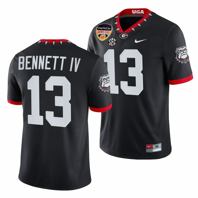 Stetson Bennett UGA Jersey #13 2021 Orange Bowl Black College Football Playoff