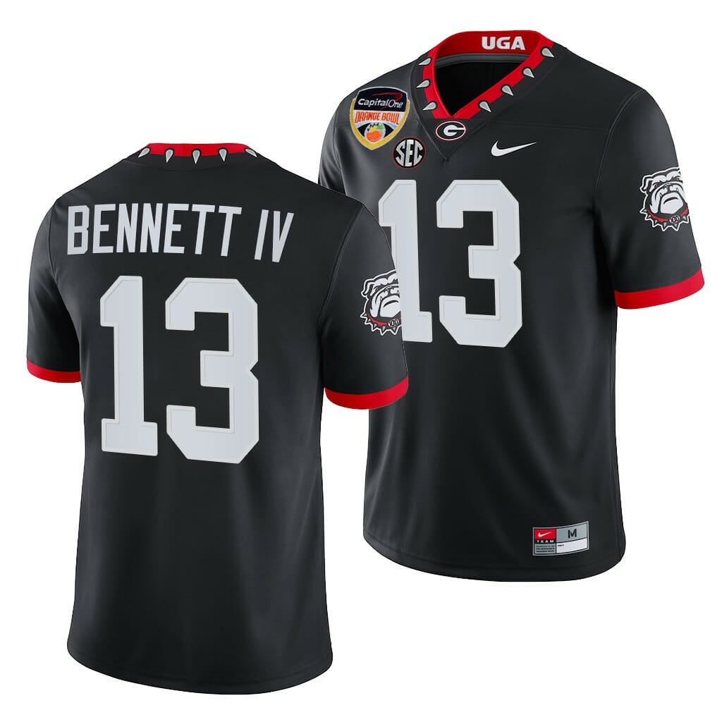Stetson Bennett UGA Jersey #13 2021 Orange Bowl Black College Football Playoff
