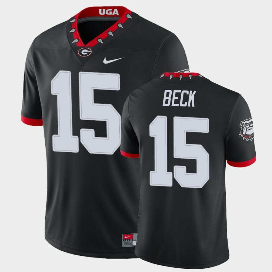 Georgia Bulldogs Beck Jersey #15 Black College Football Alternate Game