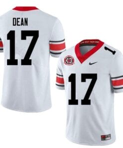Georgia Bulldogs #17 Nakobe Dean Game College Football Jersey White