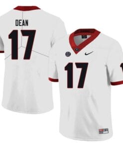 Georgia Bulldogs #17 Nakobe Dean Game NCAA College Football Jersey White