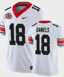 Georgia Bulldogs #18 JT Daniels White College Football 40th Anniversary Alternate Jersey