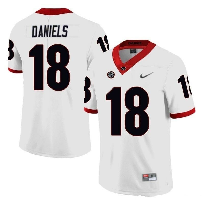 Georgia Bulldogs #18 Jt Daniels NCAA College Football Jersey White