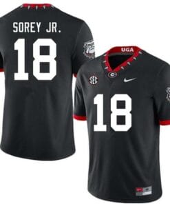 Georgia Bulldogs #18 Xavian Sorey Jr. Game College Football Jersey Black