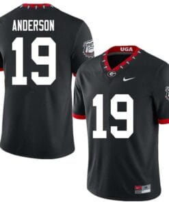 Georgia Bulldogs #19 Adam Anderson Game College Football Jersey Black