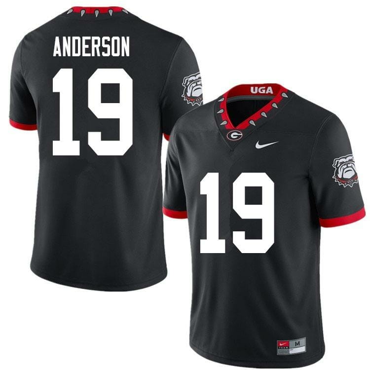 Georgia Bulldogs #19 Adam Anderson Game College Football Jersey Black