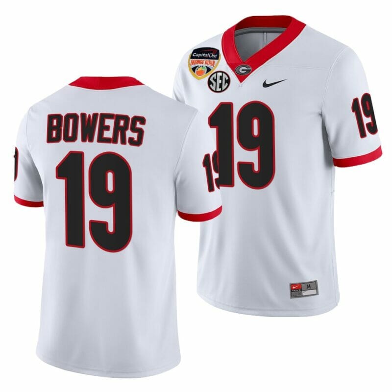 Brock Bowers Jersey #19 2021 Orange Bowl White 100th Anniversary