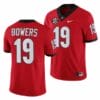 Bowers Georgia Jersey #19 Red College Football