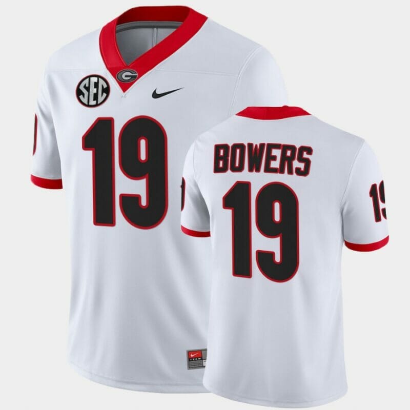 Georgia Bowers Football Jersey #19 White College Game