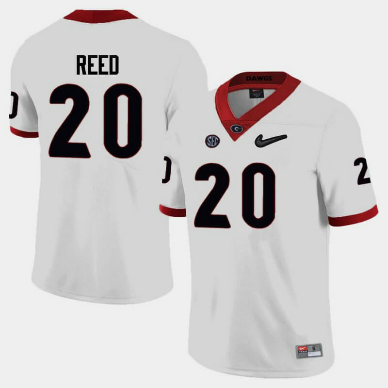 Georgia Bulldogs #20 J.R. Reed College Football Jersey Limited White