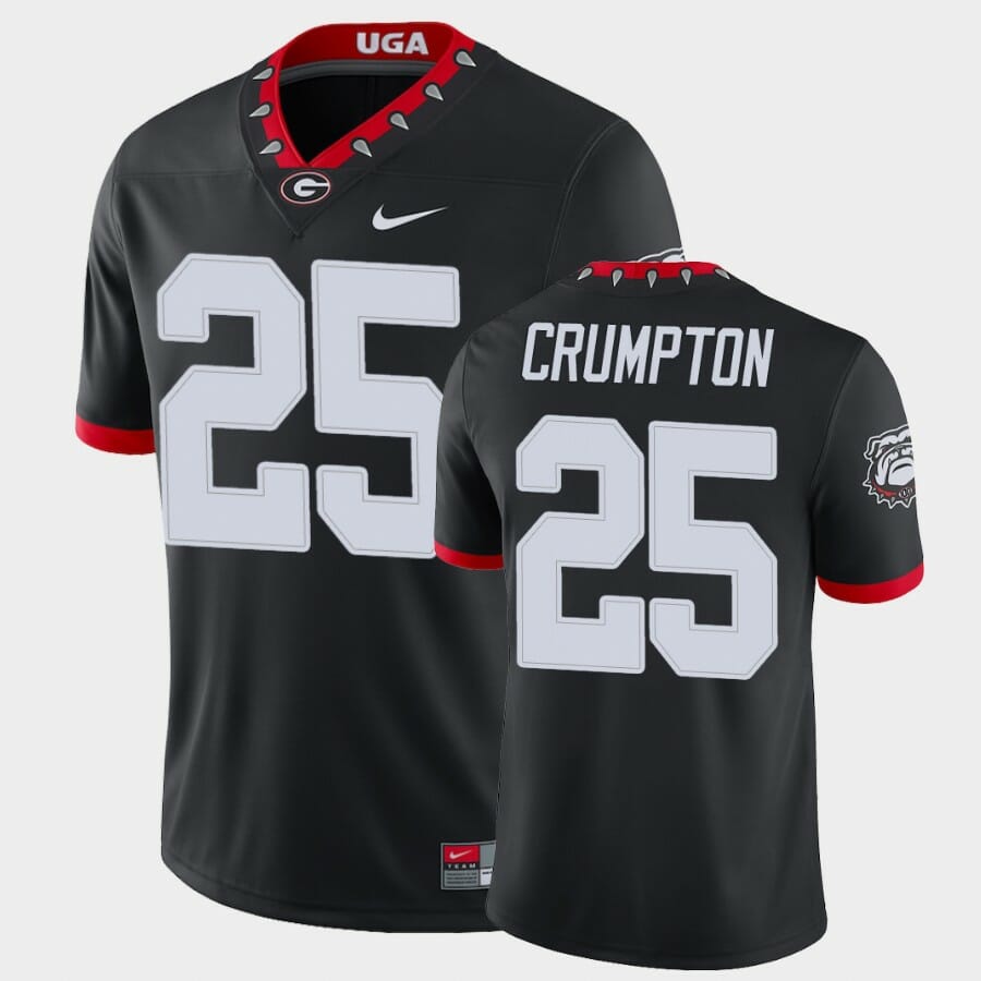 Georgia Bulldogs #25 Ahkil Crumpton Black College Football Alternate Game Jersey