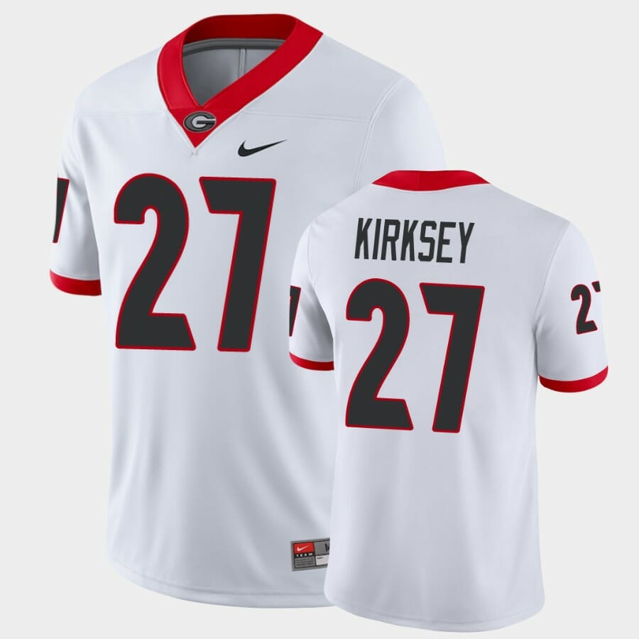 Georgia Bulldogs #27 Austin Kirksey White Game College Football Jersey