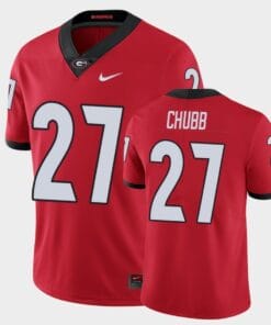 Georgia Bulldogs #27 Nick Chubb Red Limited Jersey