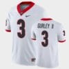 Georgia Bulldogs #3 Todd Gurley II Game College Football White Jersey