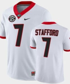 Georgia Bulldogs #7 Matthew Stafford White College Football Alumni Jersey