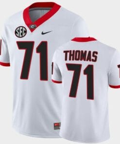 Georgia Bulldogs #71 Andrew Thomas White College Football Alumni Jersey