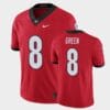 Georgia Bulldogs #8 A.J. Green Red Limited Jersey