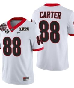 Georgia Bulldogs #88 Jalen Carter 2021-22 CFP National Champions White Jersey