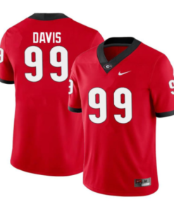 Jordan Davis UGA Jersey #99 Alumni College Football Red