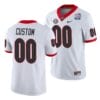 Georgia Bulldogs Custom Jersey 2021 Peach Bowl White College Football