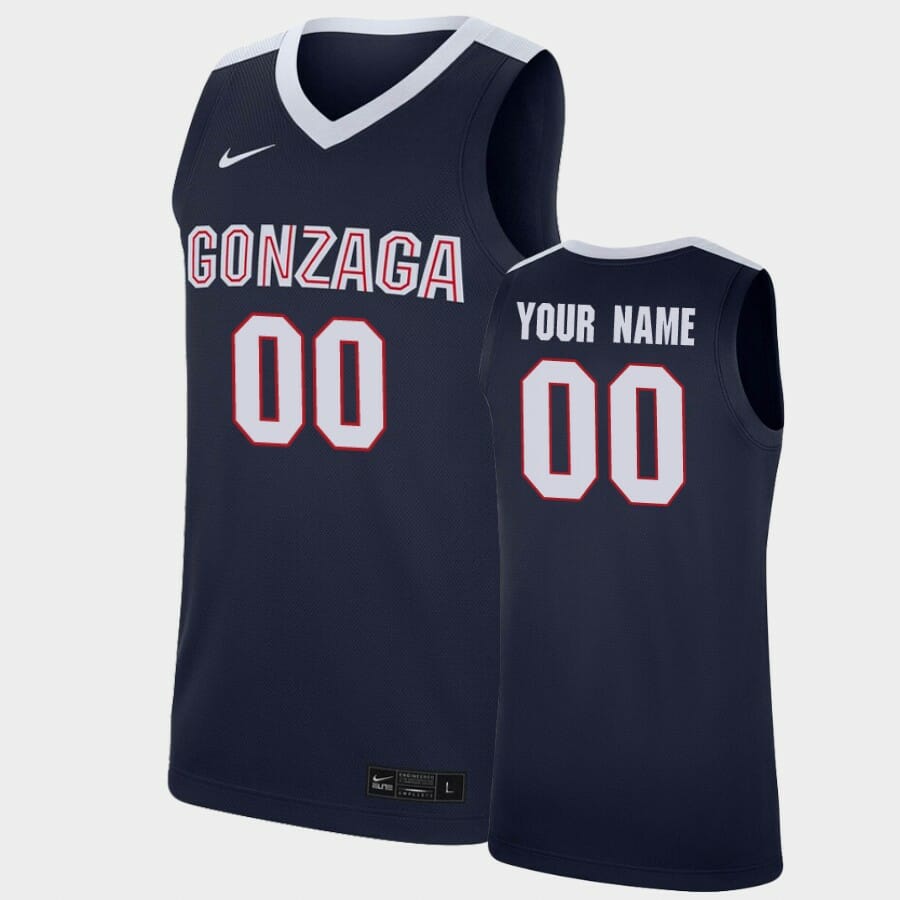 Gonzaga Bulldogs Custom Name Number Navy Replica College Basketball Jersey