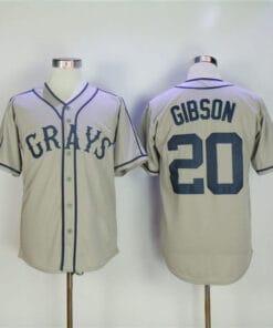 Homestead Grays #20 Josh Gibson Movie Baseball Jersey Grey