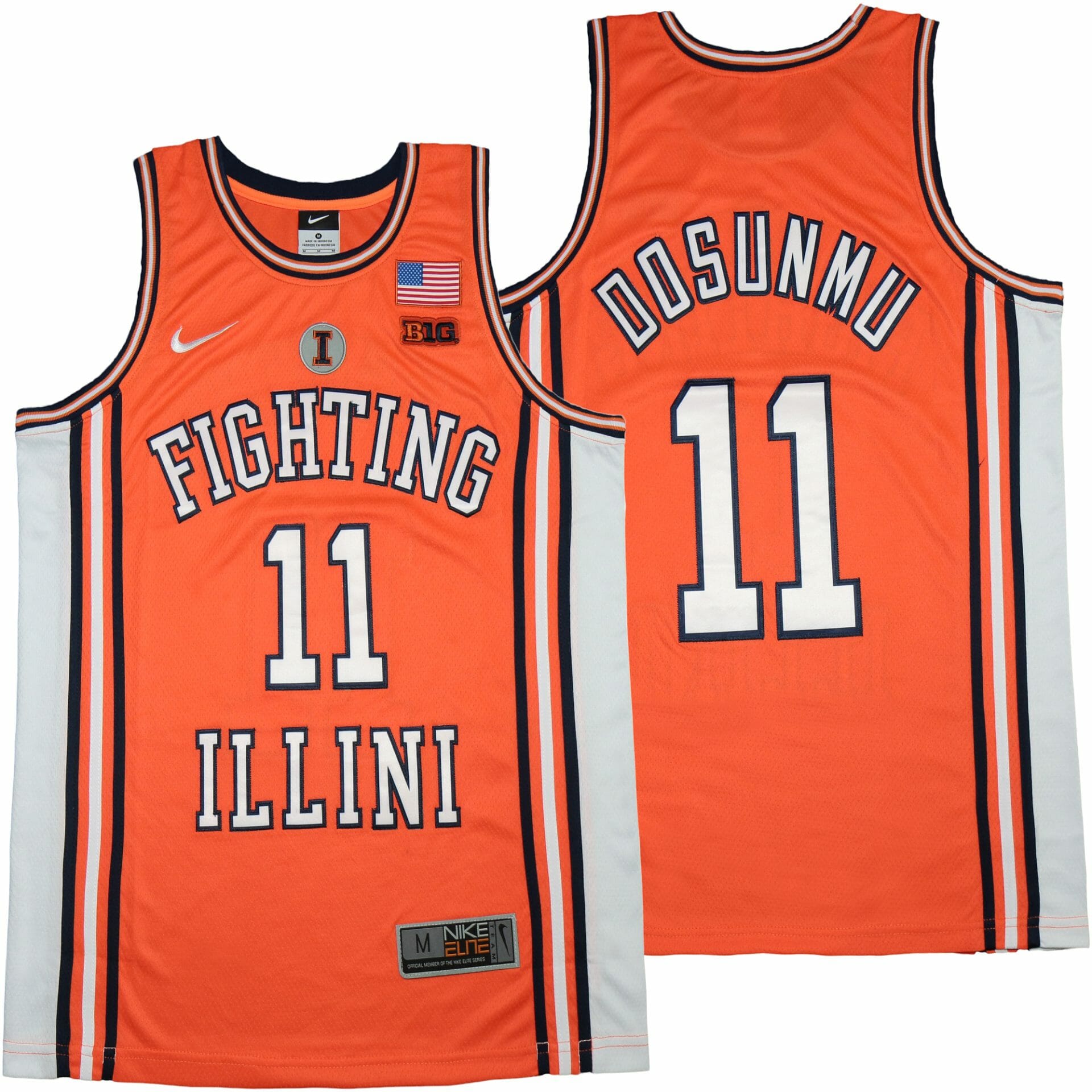 Illinois Fighting Illini #11 Ayo Dosunmu NCAA Basketball Jersey Orange