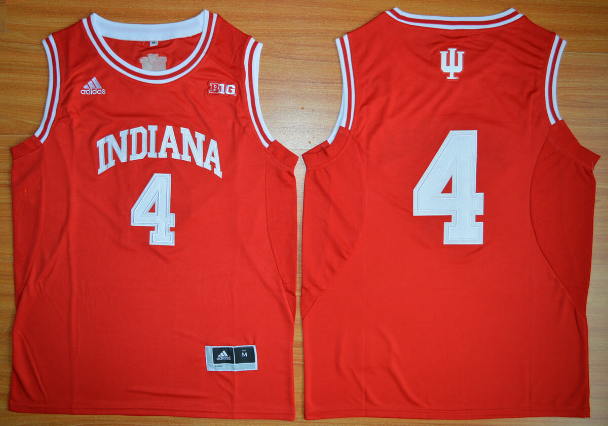 Indiana Hoosiers #4 Victor Oladipo Basketball Jersey White Red