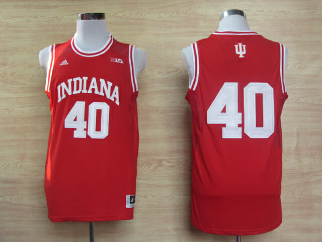 Indiana Hoosiers #40 Cody Zeller Basketball Jersey Red Logo