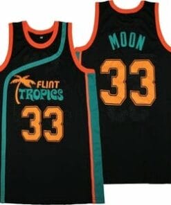 Jackie Moon #33 Flint Tropics Black Basketball Jersey