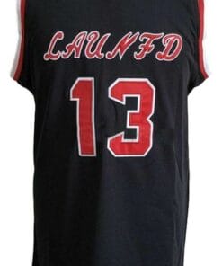 Alternative view of James Harden #13 LAUNFD Drew League Basketball Jersey Sewn Black
