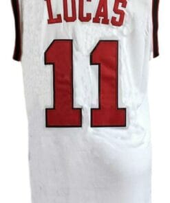 Jerry Lucas #11 College Basketball Jersey White