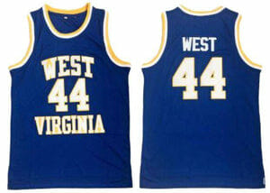Jerry West #44 West Virginia Ncaa Basketball Jersey