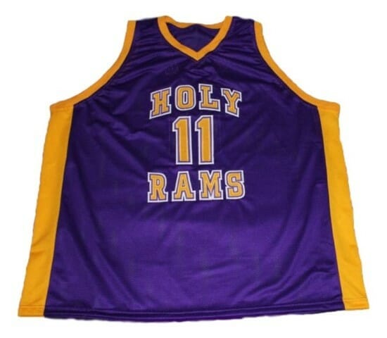 John Wall #11 Holy Rams High School Basketball Jersey Purple - Image 2