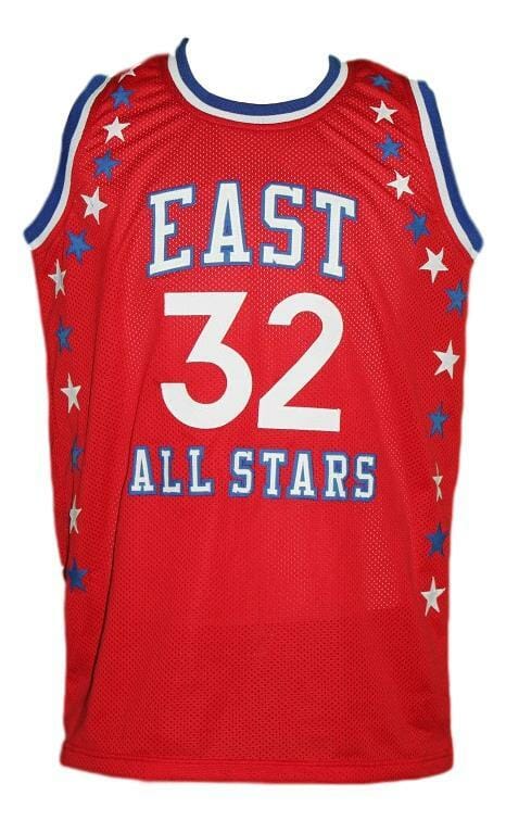 Julius Erving #32 Aba East All Stars Basketball Jersey Sewn Red - Image 2
