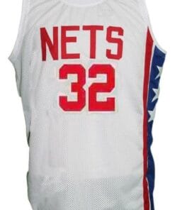 Alternative view of Julius Erving New York Nets Aba Retro Basketball Jersey New Sewn White
