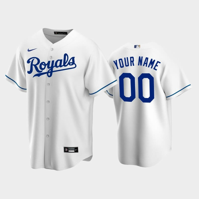 Kansas City Royals Custom Name Number Coolbase Baseball Jersey White