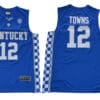 Kentucky Wildcats #12 Towns NCAA Basketball Jersey Blue