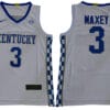 Kentucky Wildcats #3 Maxey NCAA Basketball Jersey White