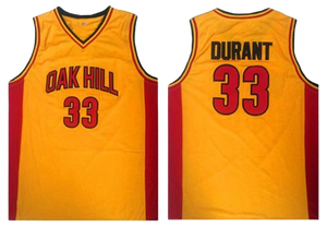 Kevin Durant #33 Oak Hill High School Yellow Basketball Jersey