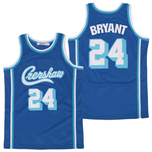 Kobe Bryant #24 Crenshaw Blue Jersey Basketball Jersey