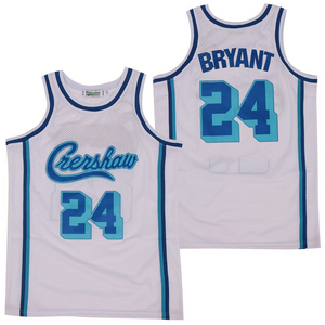 Kobe Bryant #24 Crenshaw White Jersey Basketball Jersey