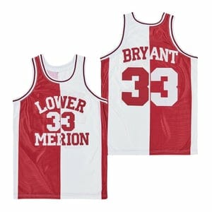 Kobe Bryant #33 Lower Merion Split Basketball Jersey Red And White