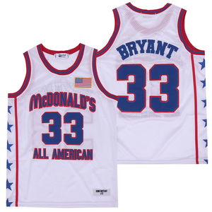 Kobe Bryant #33 Mcdonald s All-American Game Basketball Jersey White